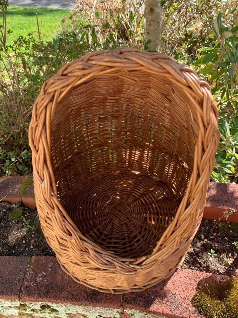 Vintage Wicker Woven Natural Brown Pet Basket
